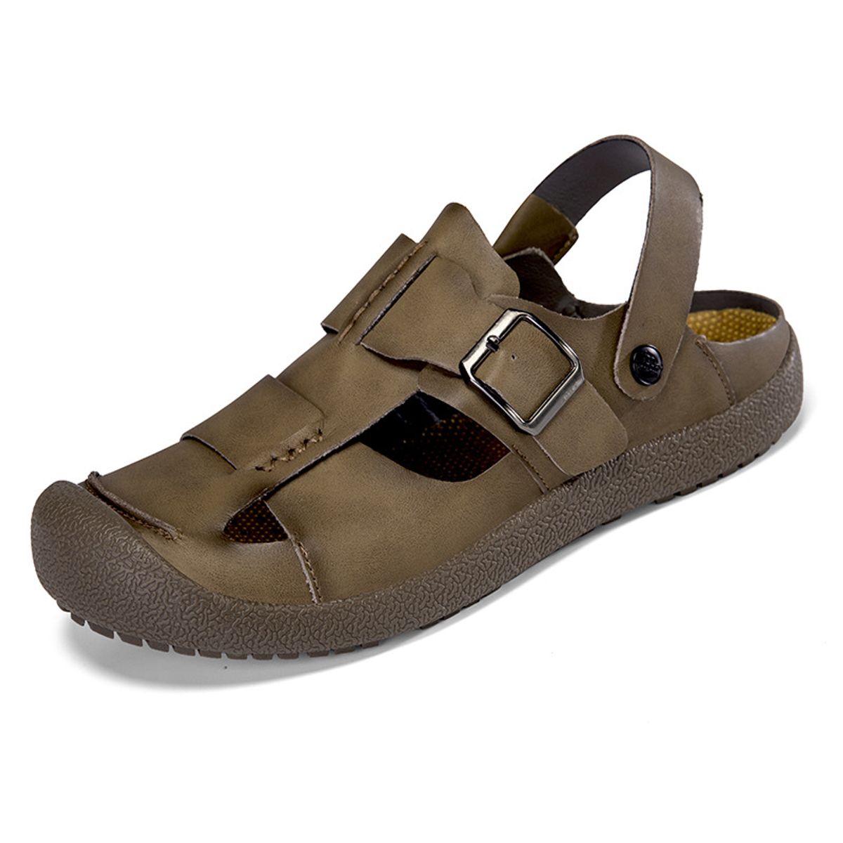 TIOZONEY - Sandalias de playa para hombre-Marrón