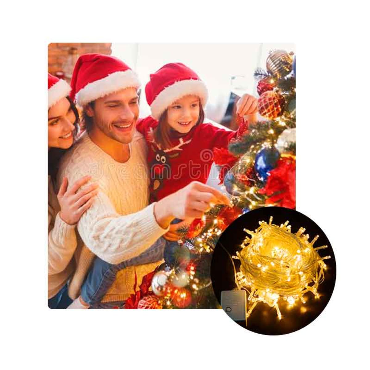 ARTEZA - Luces para árbol 400 Led Cálida Amarillas