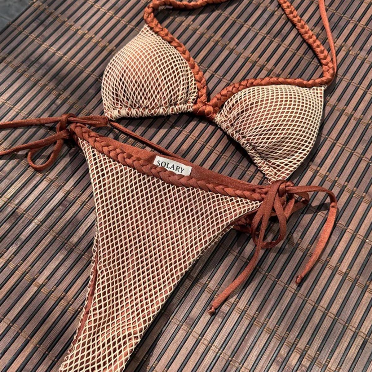 SOLARY - Bikini 2 Piezas Malla Trenzado