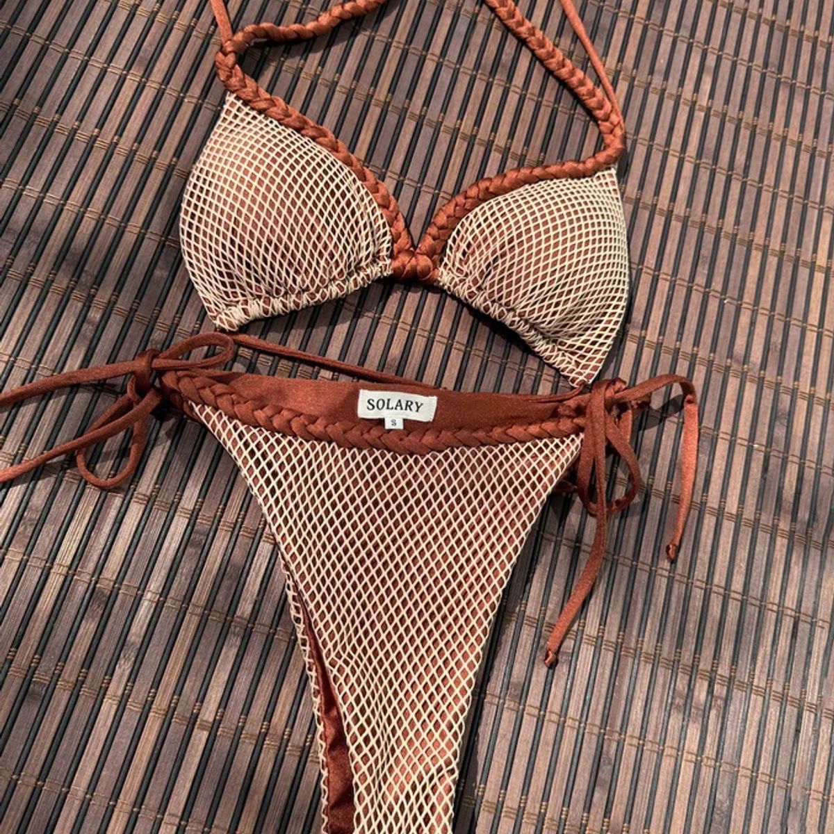 SOLARY - Bikini 2 Piezas Malla Trenzado