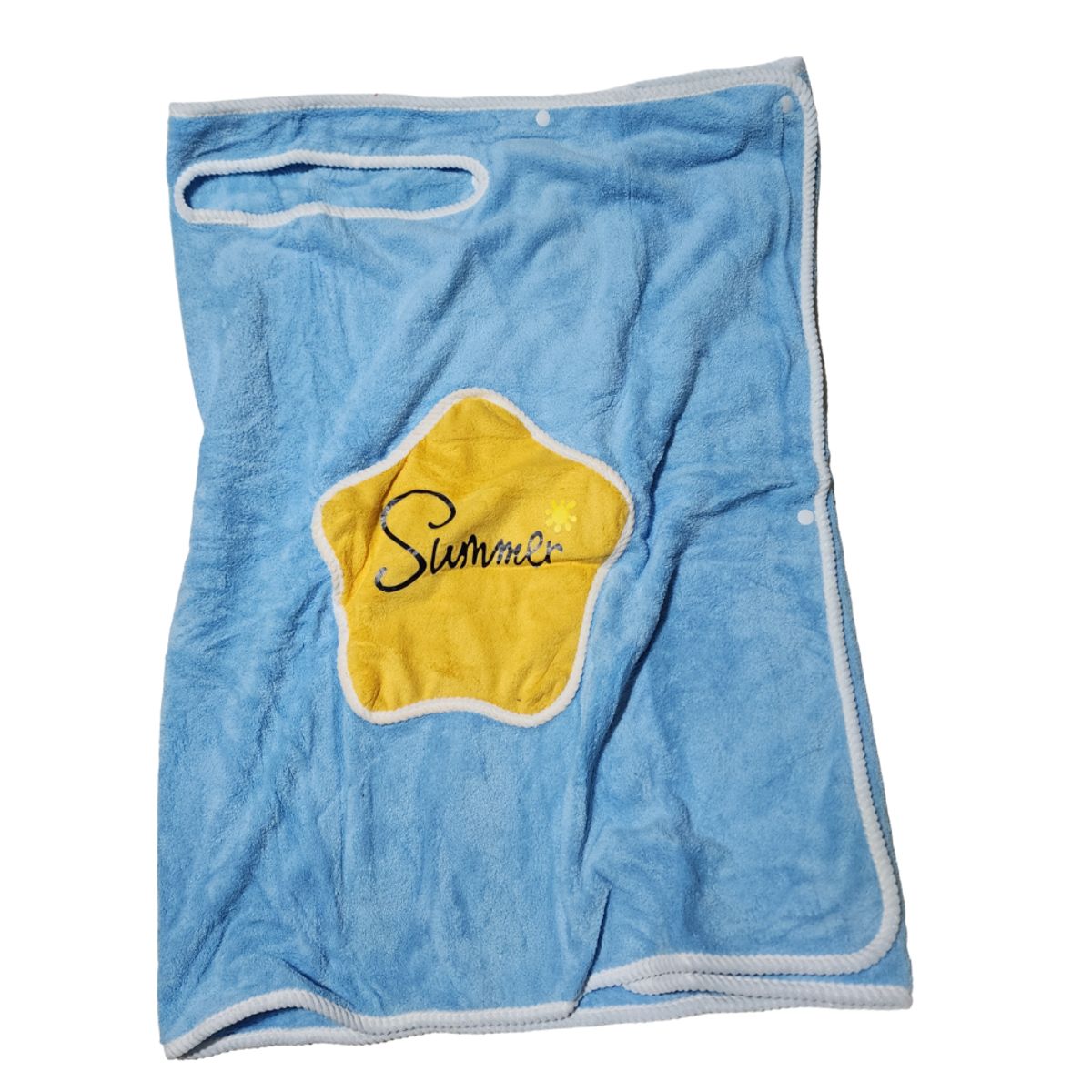 GENERICO - Toalla Bata de baño suave de microfibra Azul - 66 x 135 CM