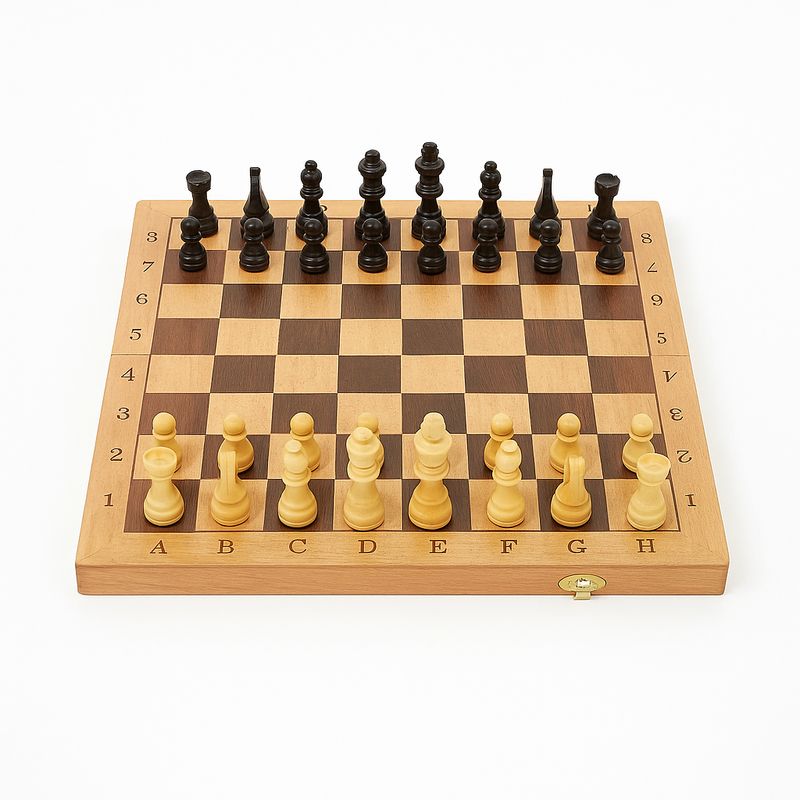 GENERICO - Juego de Ajedrez Clásico de Madera Mediano