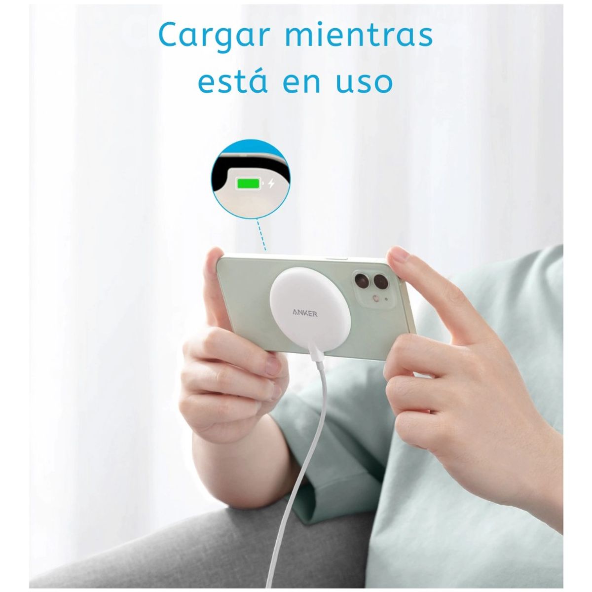 ANKER - Anker Cargador inalámbrico PowerWave Lite 7W