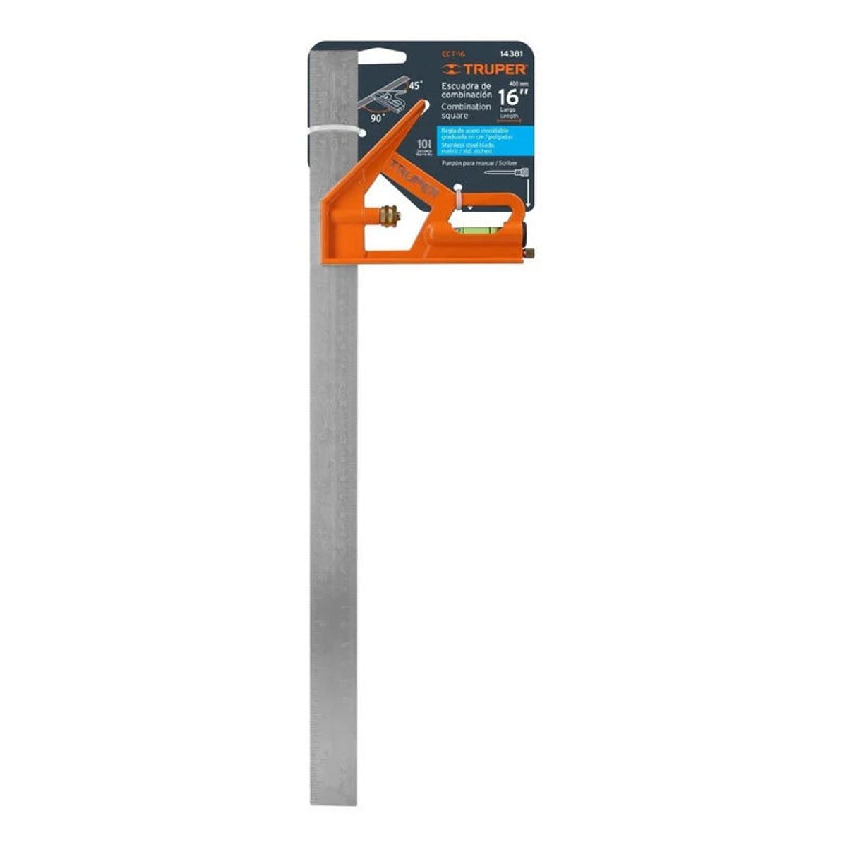 TRUPER - Escuadra 16  De Combinación Con Punzón Para Marcar Truper - 14381