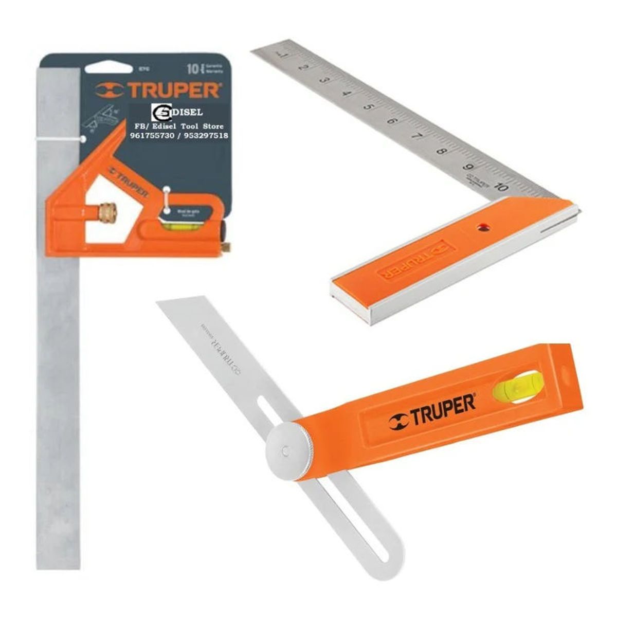 TRUPER - Escuadra 12 de combinación con punzón para marcar Truper - 14380