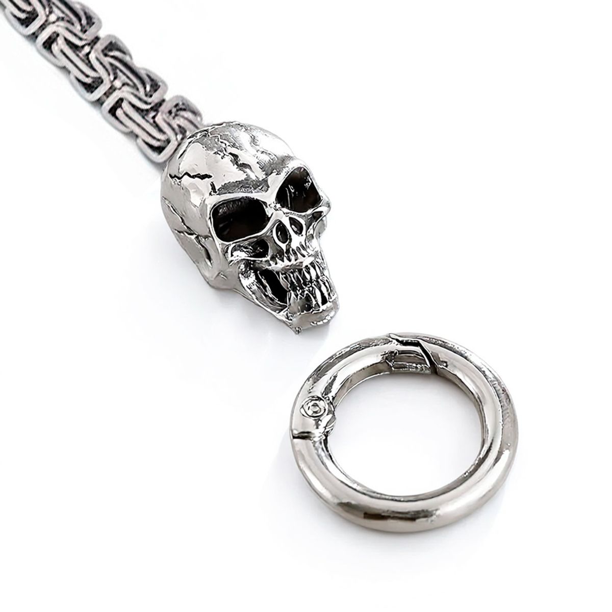 GENERICO - Pulsera Vikingo Con Cabeza De Lobo Metal Para Hombre