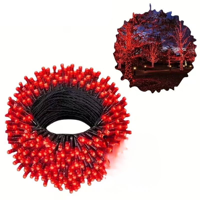 INSPIRA MARKET - Tira de 300 Luces LED Navideñas Rojo