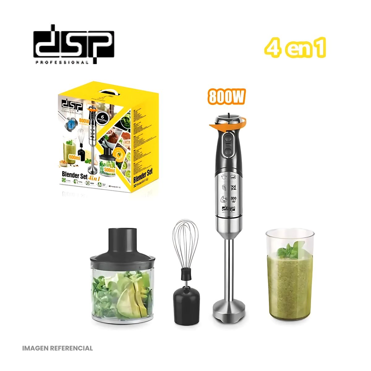 Dsp - Batidora de Inmersión DSP KM1152 - 4 en 1 800 W