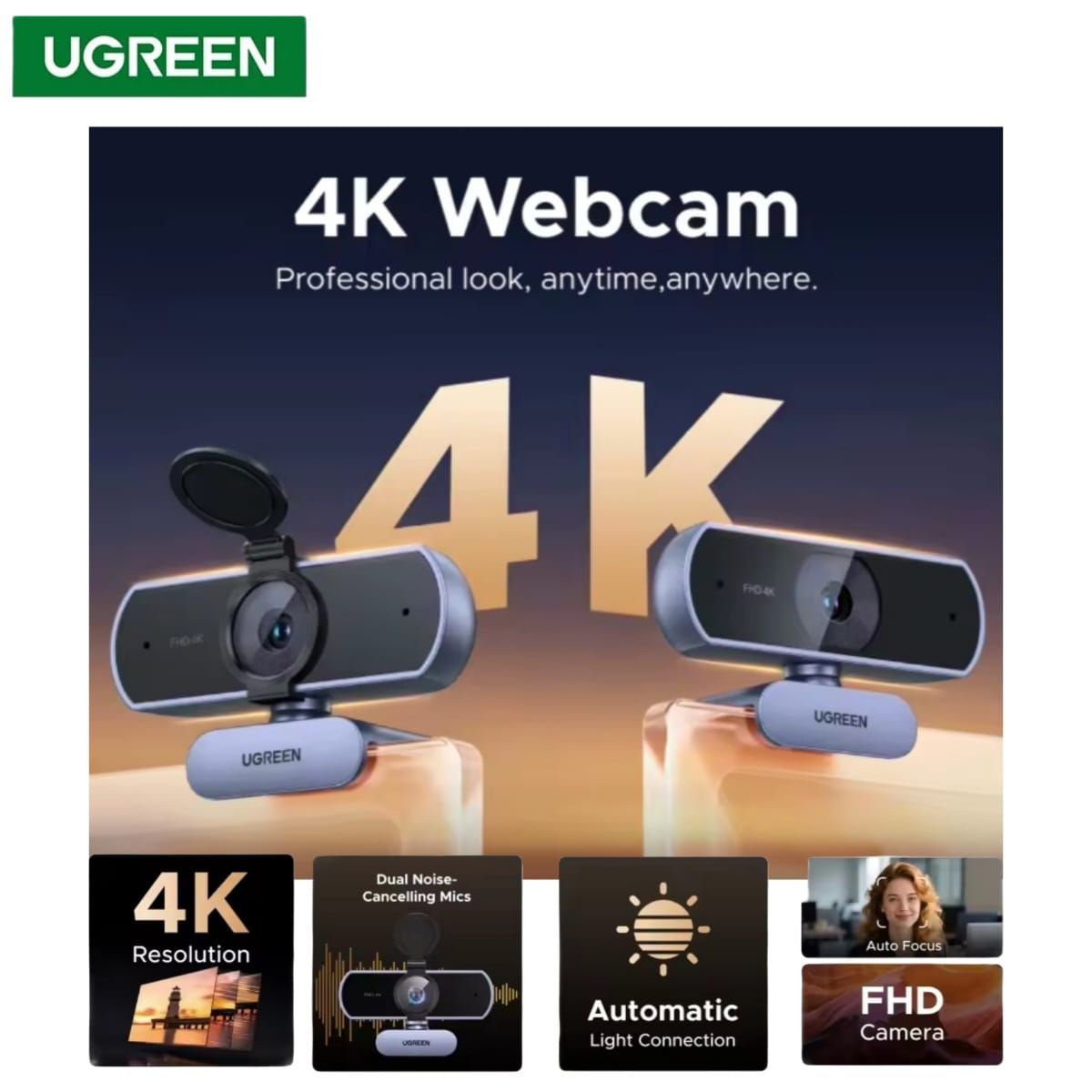 UGREEN - CAMARA WEB ULTRA HD 4K UGREEN CCM831 - 65381