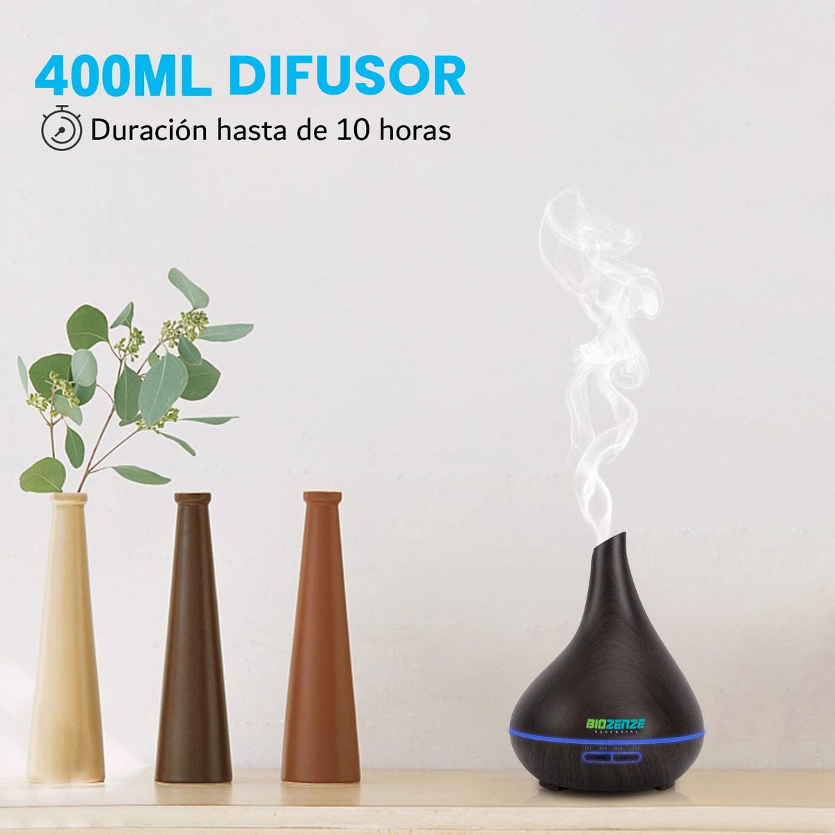 GENERICO - Humificador Difusor + Aceite Esencial De Eucalipto Biozenze