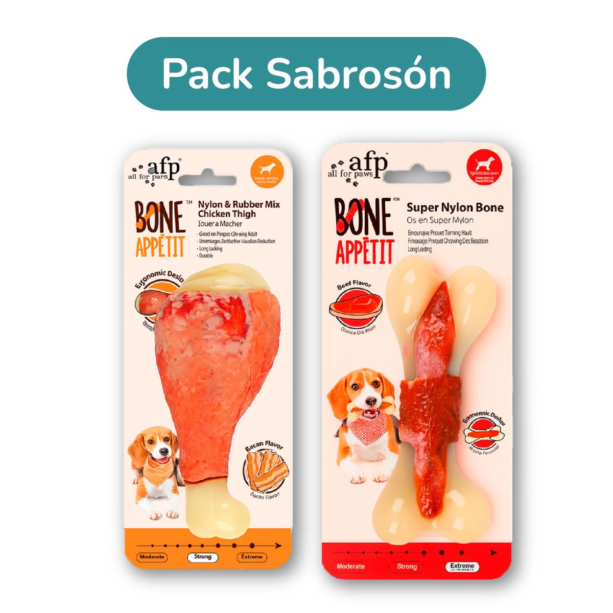 CAT OH - Pack de juguetes para perros - Sabrosón