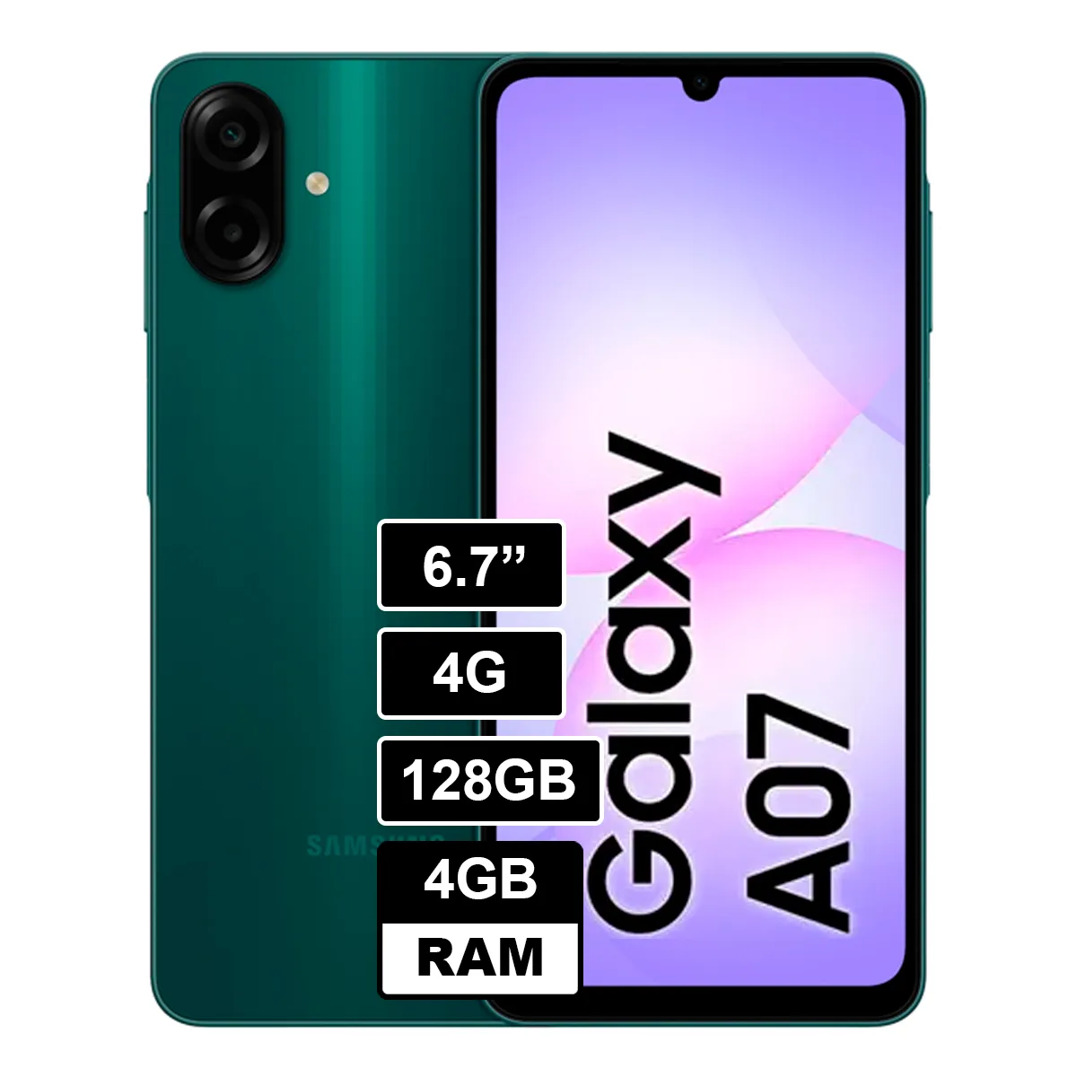 SAMSUNG - GALAXY A07 4GB RAM 128GB NEGRO
