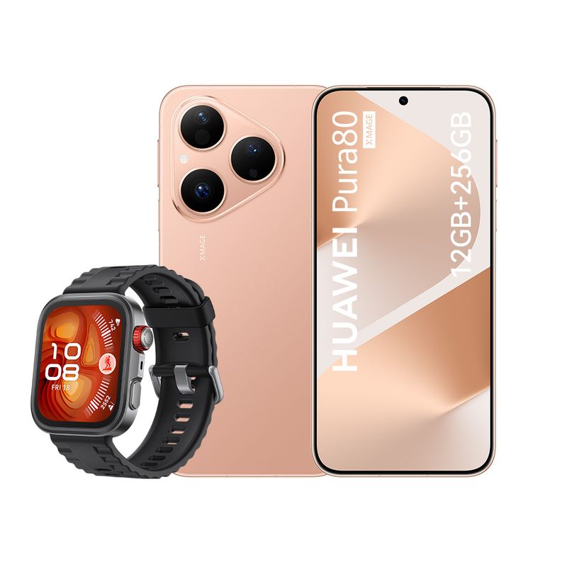 HUAWEI - HUAWEI Smartphone Pura 80 12GB+256GB Dorado + Watch Fit 4 Pro