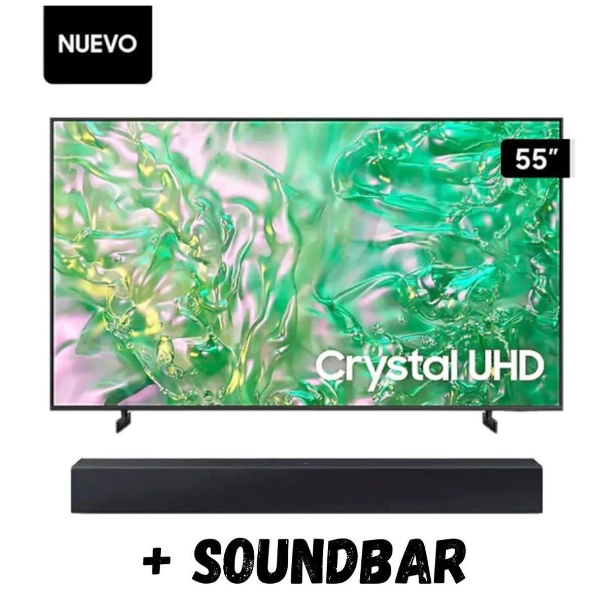 SAMSUNG - Televisor Samsung 55 UHD 4K CRYSTAL 55DU8000 + SOUNDBAR
