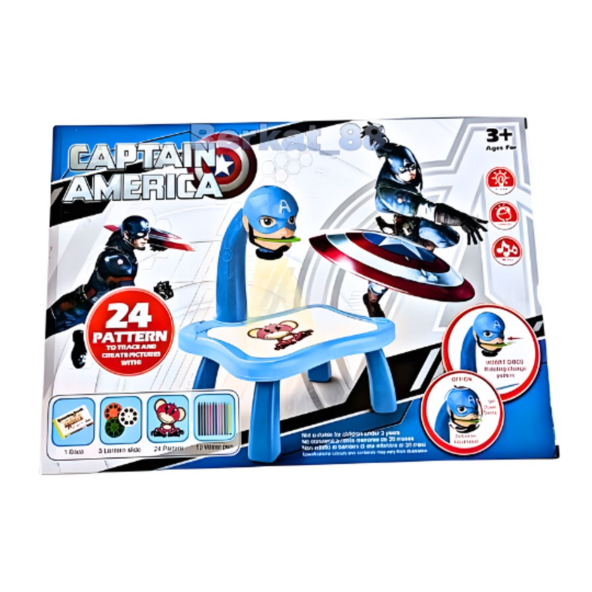 GENERICO - Mesa Proyectora de Dibujo Capitán América SuperArte