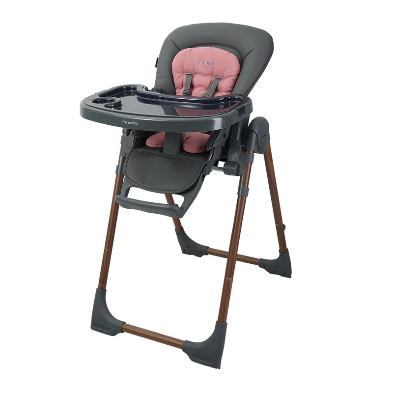 CARESTINO - Silla de Comer Malmo con Pad Rosa Malva