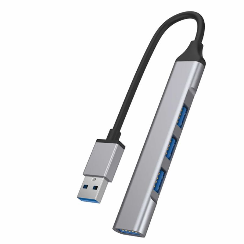 OEM - HUB USB 4 PUERTOS 3.0 HOCHI PLATEADO