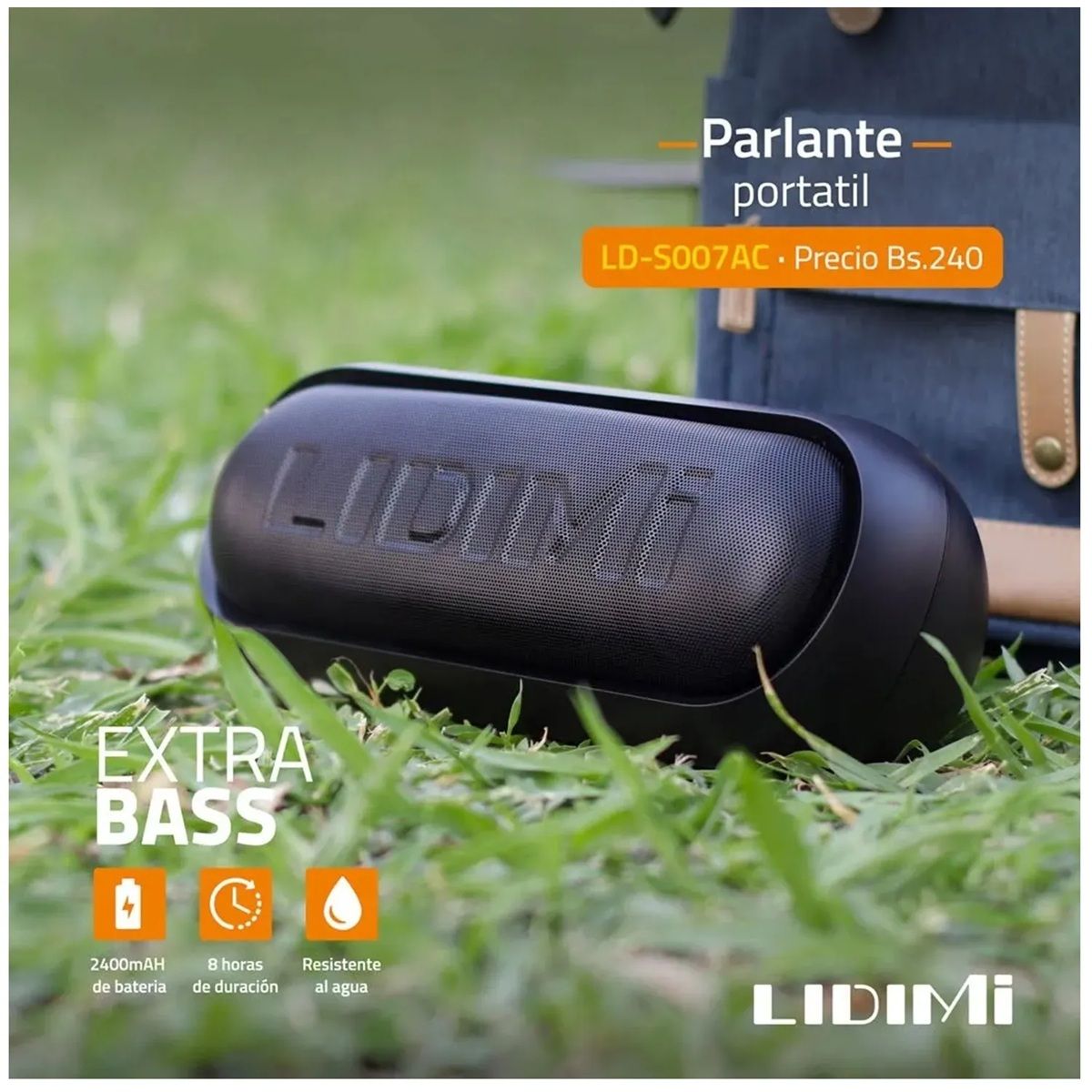 LIDIMI - Parlante Portátil Lidimi Extra Bass Ld-S007AC FM USB BT