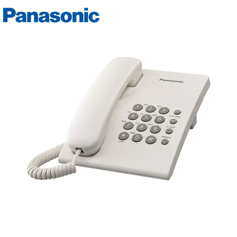 PANASONIC - TELÉFONO FIJO PANASONIC ALÁMBRICO BLANCO KX-TS500LXW