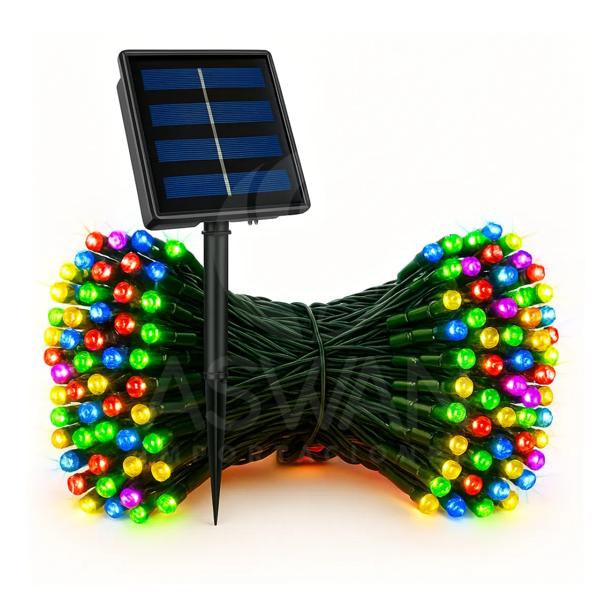 GENERICO - Pack x2 Luces Solares LED Multicolor 10 m