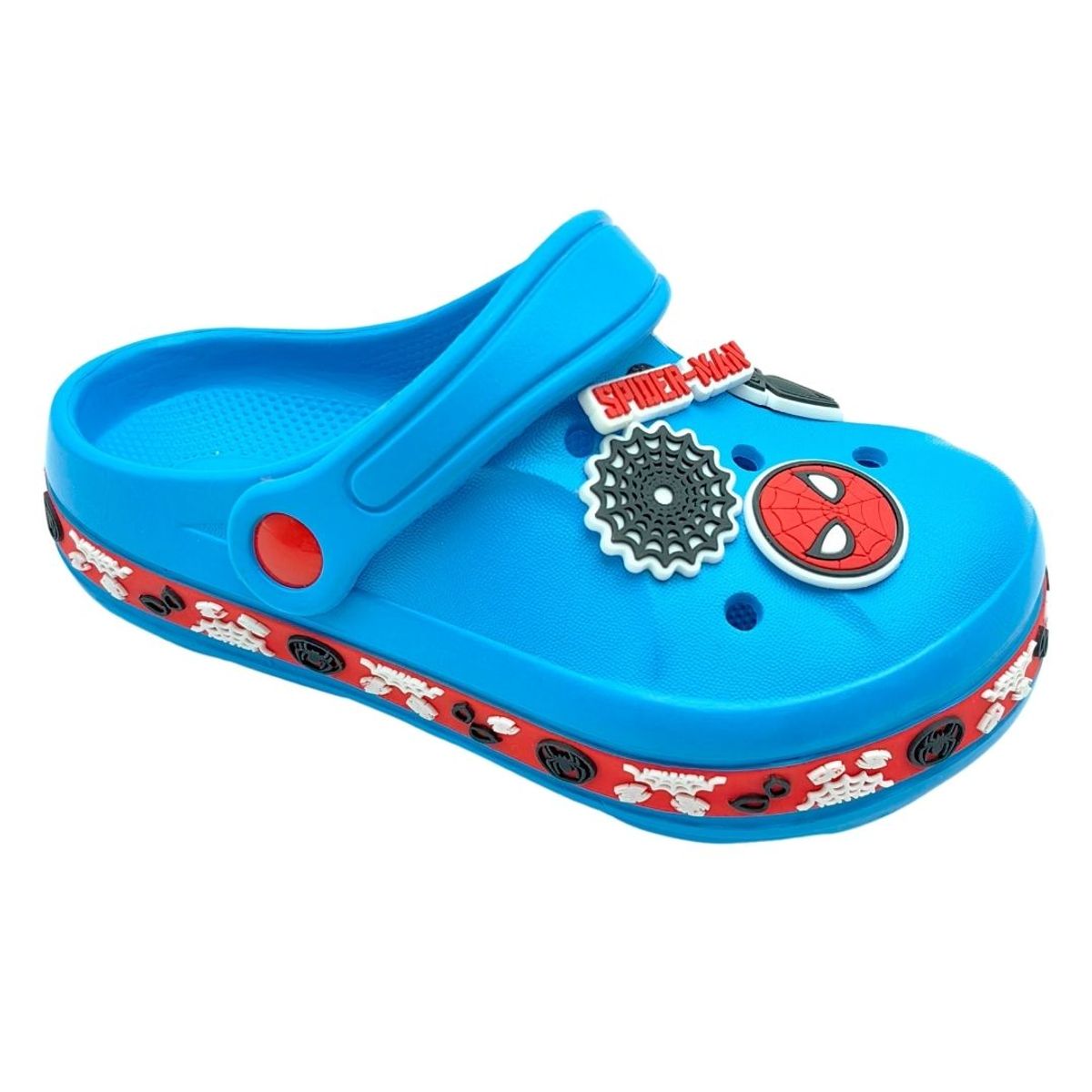 MARVEL - Sandalias Clog Niño Casual Spiderman Celeste