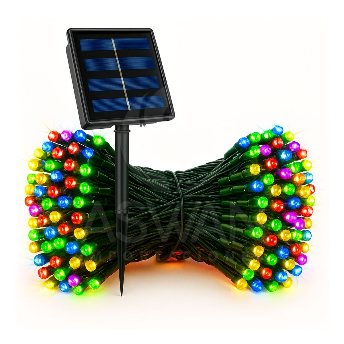 GENERICO - Pack x2 Luces Solares LED Multicolor 10 m