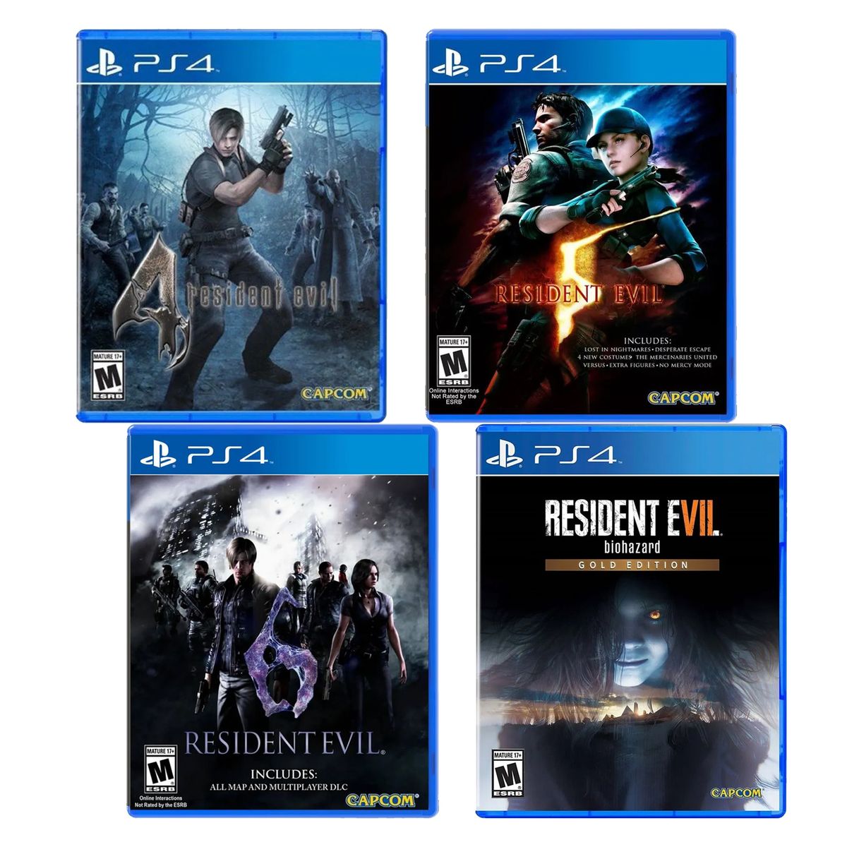 CAPCOM - Pack Resident Evil 4 5 6 y 7 Playstation 4