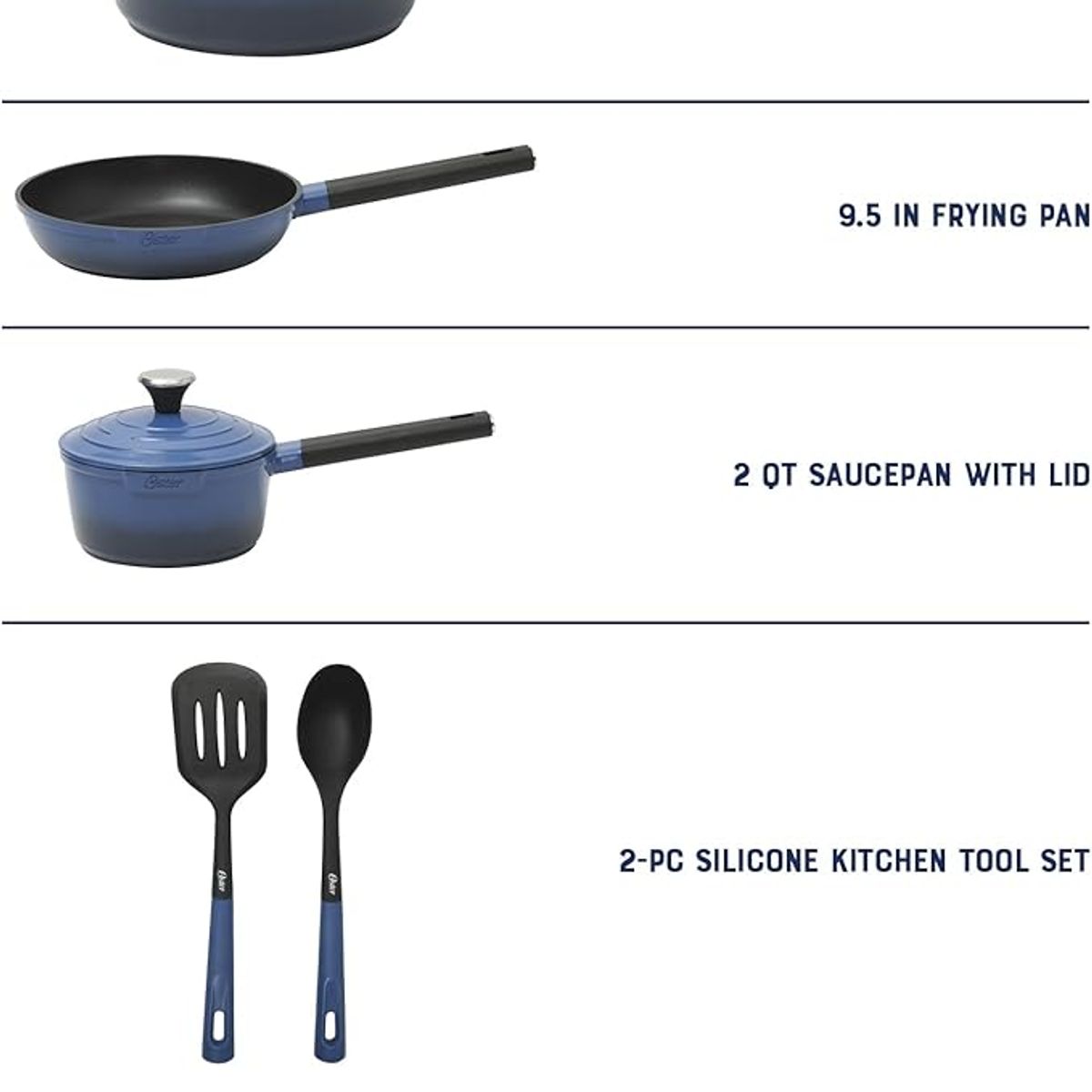 OSTER - Juego de ollas Oster Amberton de 10 Piezas