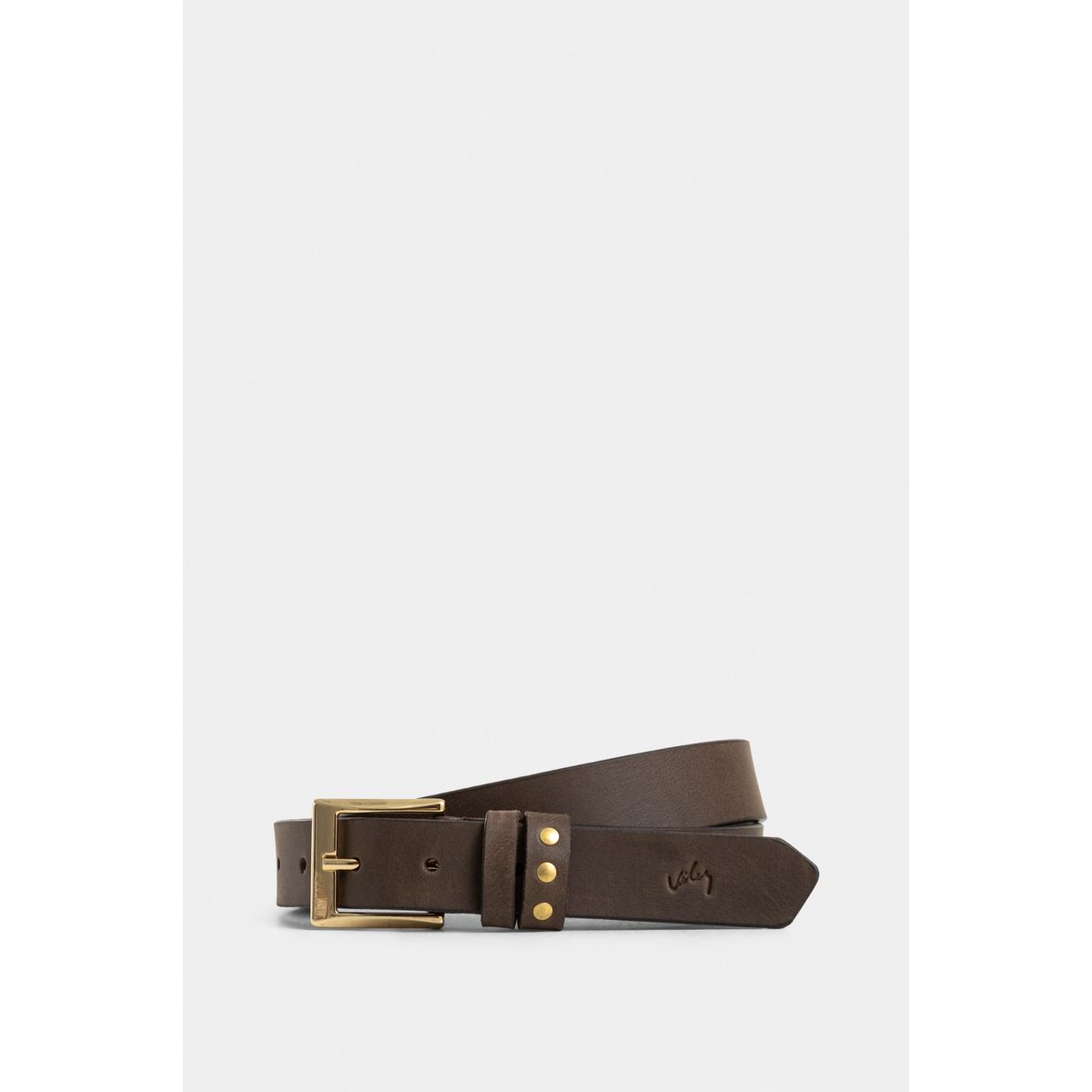 VELEZ - Vélez Correa Unifaz Noomi Cuero Mujer Detalles Dorados Cafe