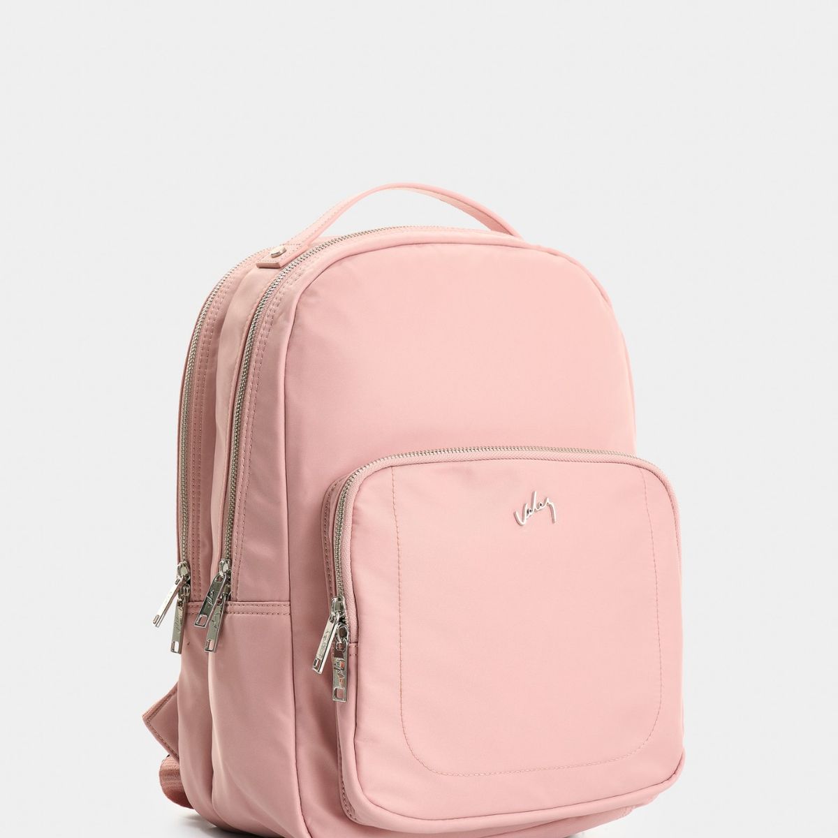 VELEZ - Vélez Mochila Púrpura De Lona Para Mujer Manija Cuero Rosado