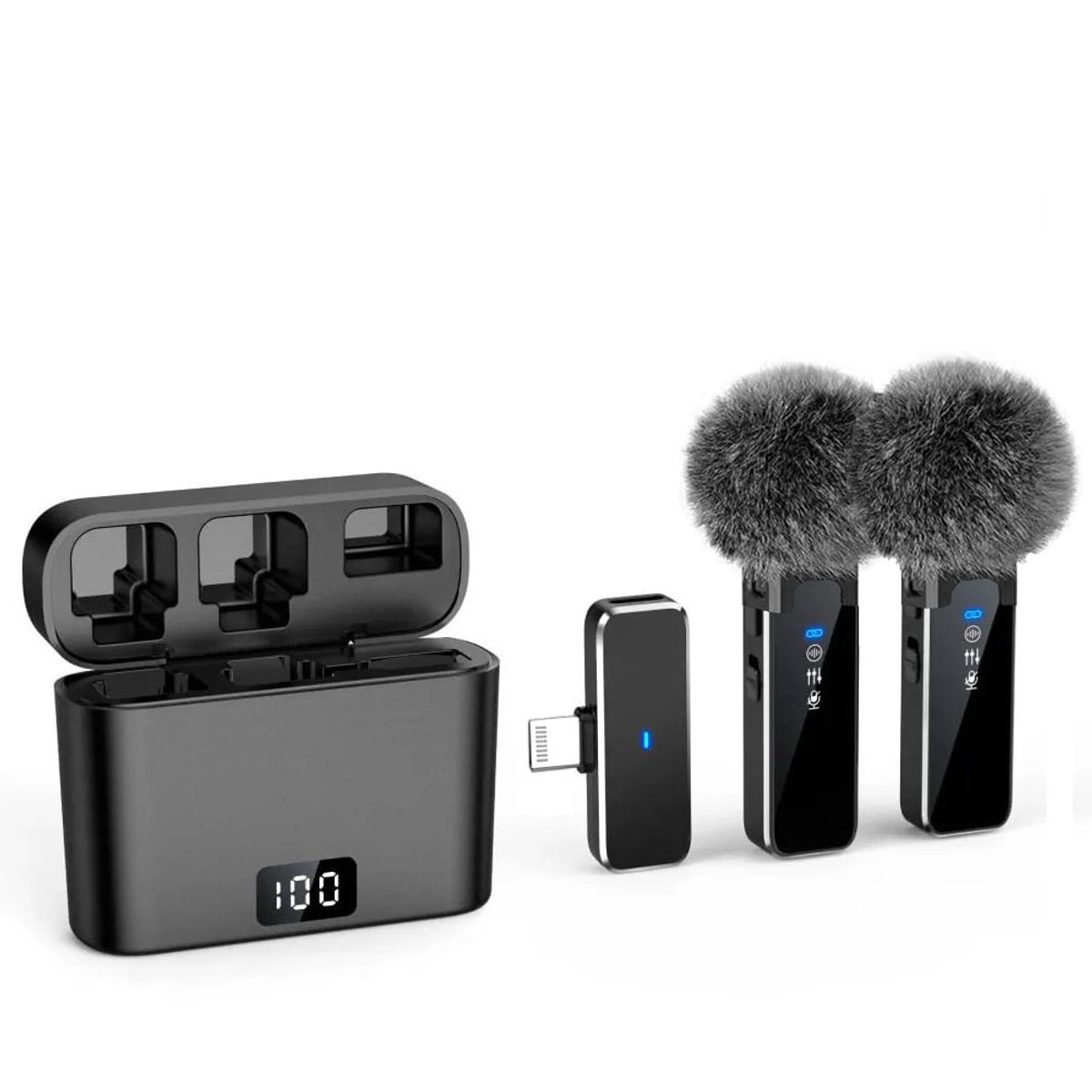 NANOTRON TECHNOLOGIES - Micrófonos Inteligentes K70 Pro Lightning - peluches y base de carga