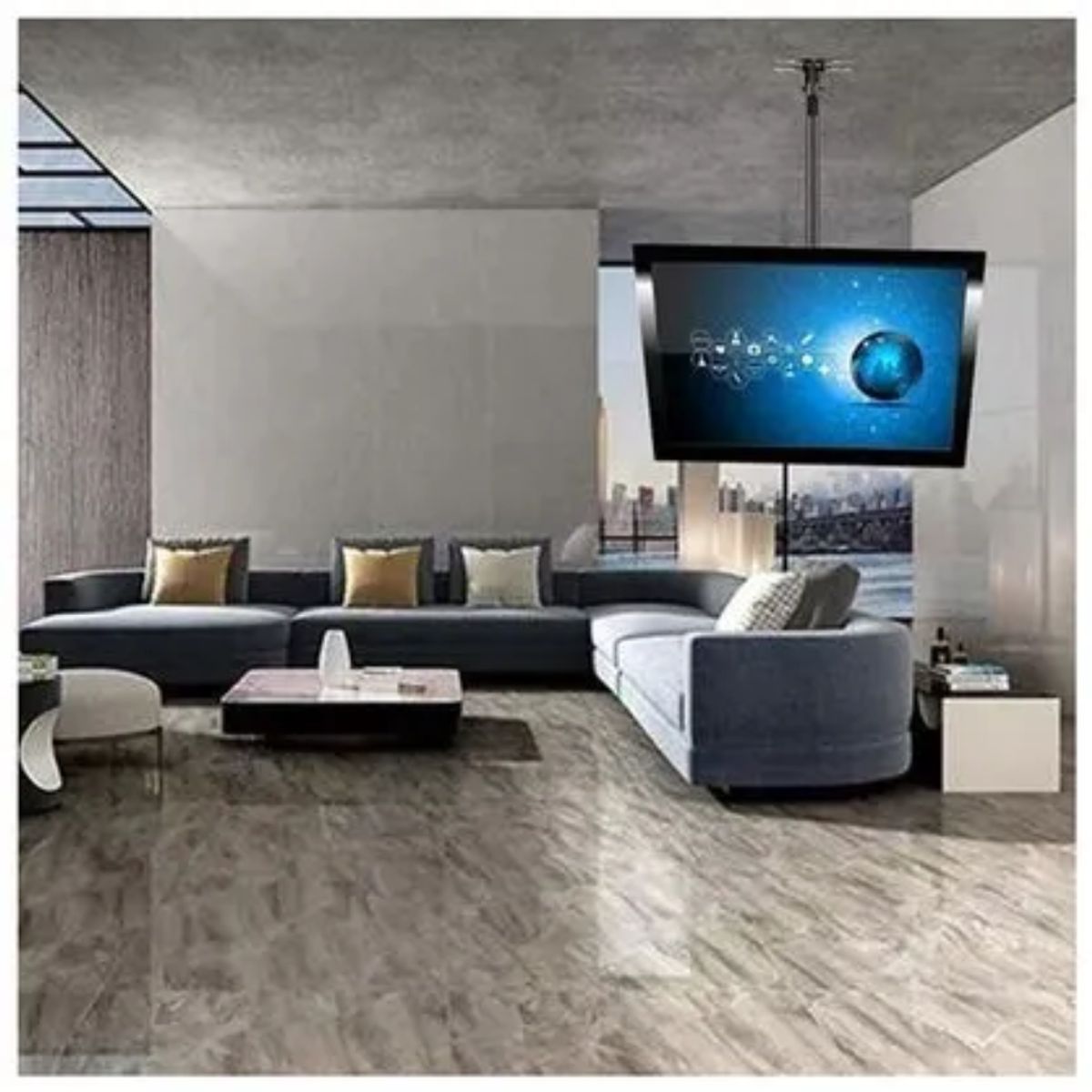 SEISA - Rack Soporte para Televisor Tv LCD LED para Techo soporta 32 a 75 Pulgadas T560-15