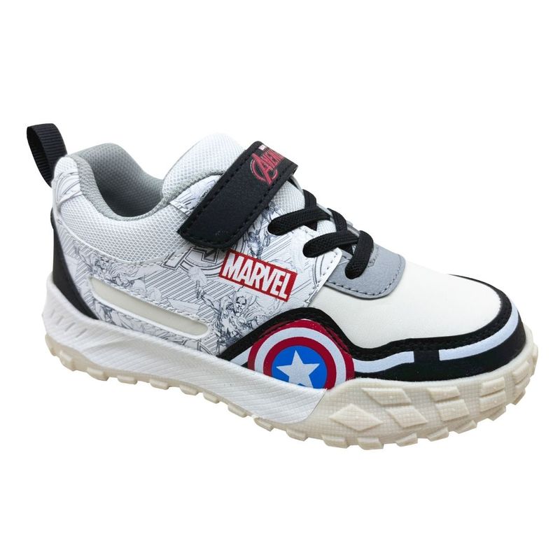 MARVEL - Zapatillas Niño Casual Capitan Marvel Avengers Blanco