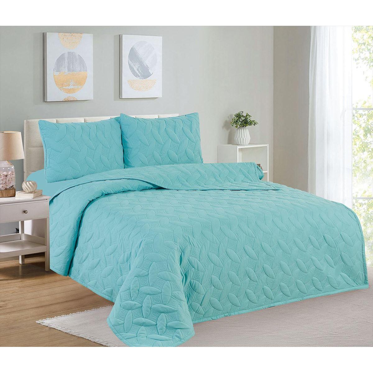 CASATEX - Cubrecama + Juego de sabanas 2 plazas 100% Algodón 5 Piezas