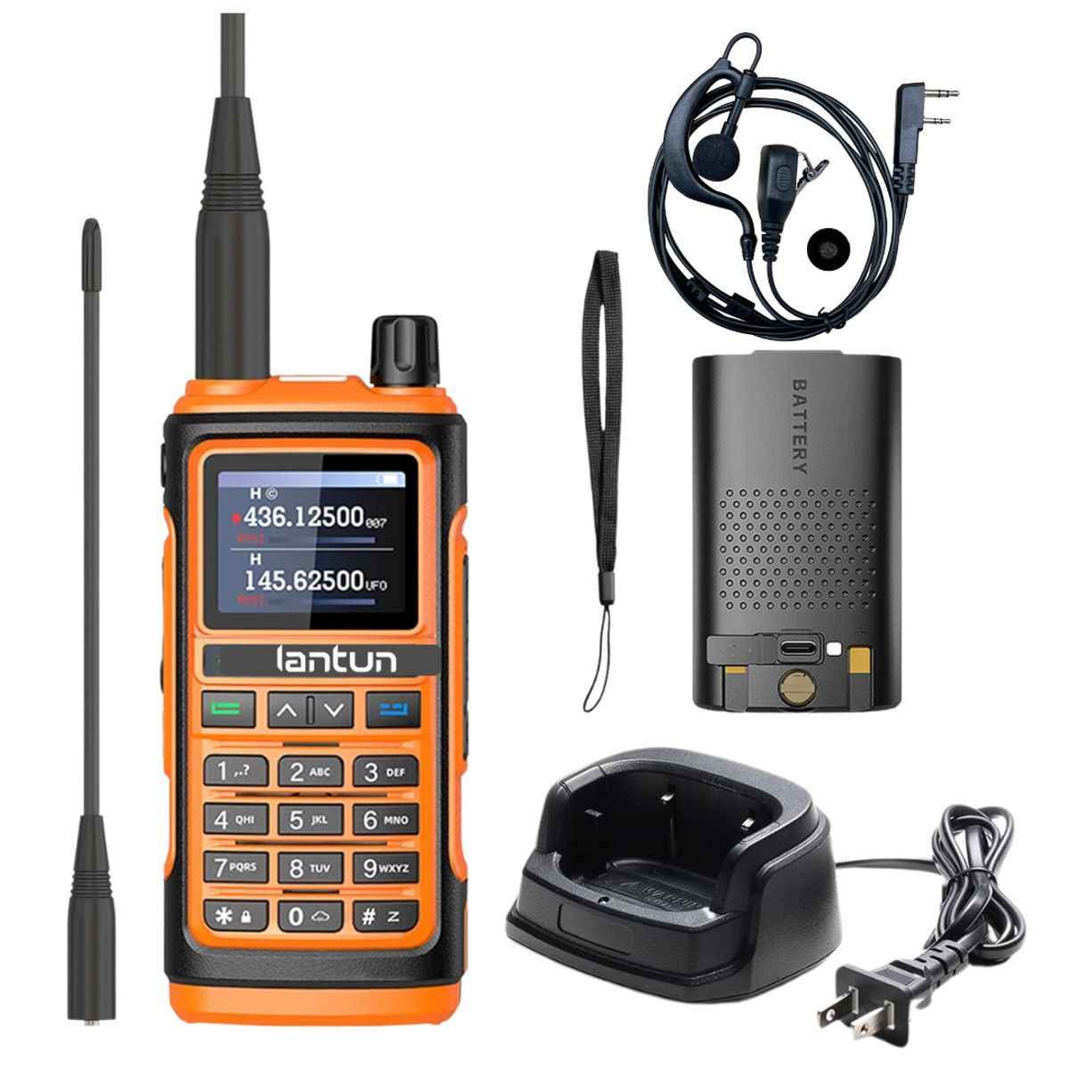 SEISA - Radio Transmisor UHF Walkie Talkie portatil Inalambrico con Pantalla
