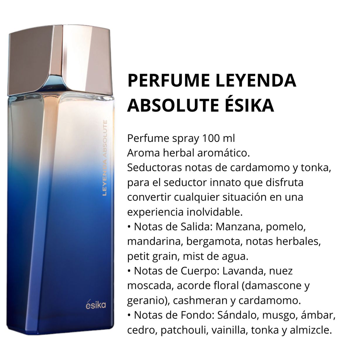 ESIKA - Perfume Leyenda Absolute + desodorante + ésika men active