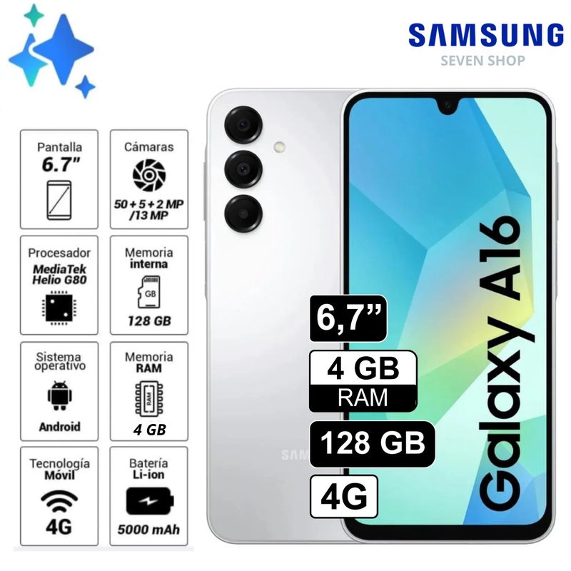 SAMSUNG - Celular Galaxy A16 128gb  4GB -  GRIS