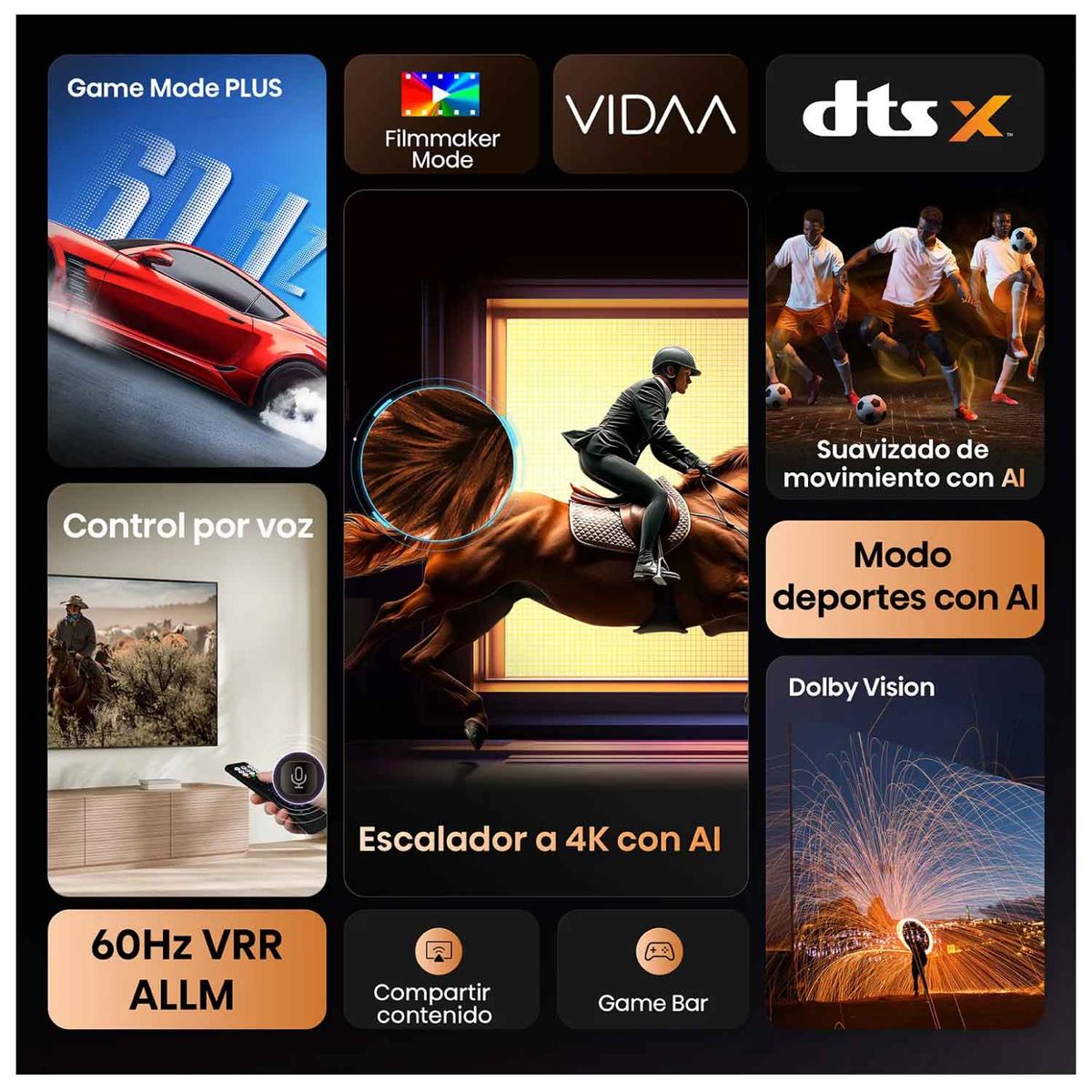 HISENSE - Televisor Hisense Led 65" Smart UHD 4K VIDAA 65A6NV 2025