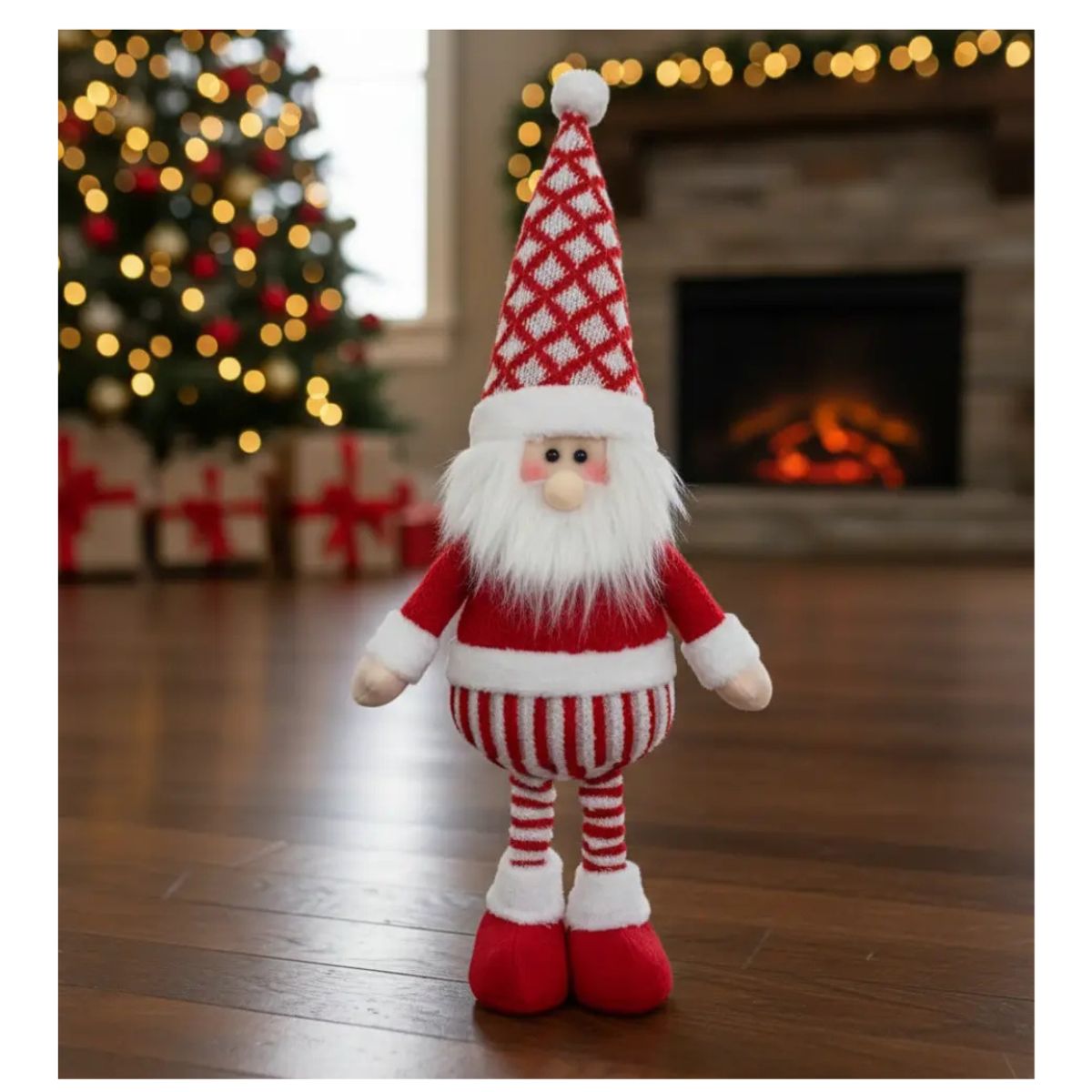 GENERICO - PATILARGAS NAVIDEÑOS CON DISEÑO PAPA NOEL