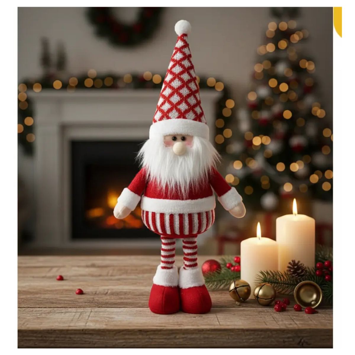 GENERICO - PATILARGAS NAVIDEÑOS CON DISEÑO PAPA NOEL