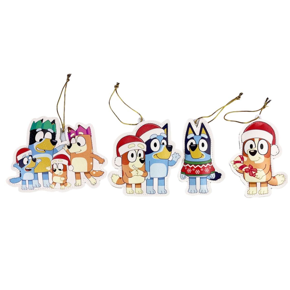 BLUEY - Set de adorno arbol navidad Bluey X4 unds 12cm Modelo 1