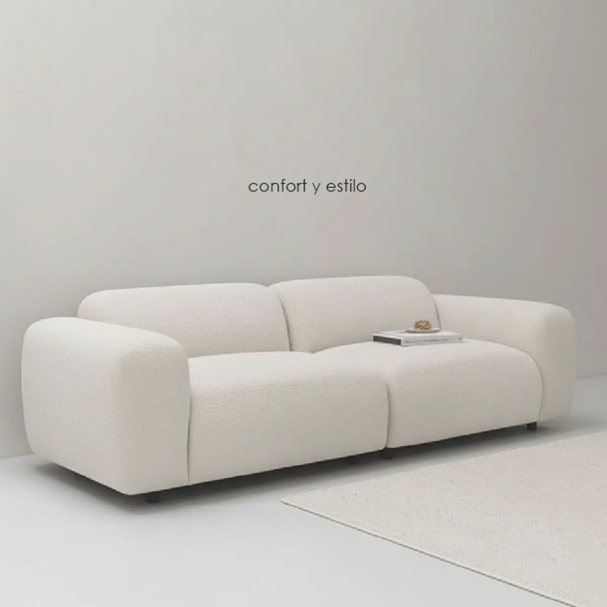 GENERICO - SOFÁ SECCIONAL CLOUD - Blanco Hueso