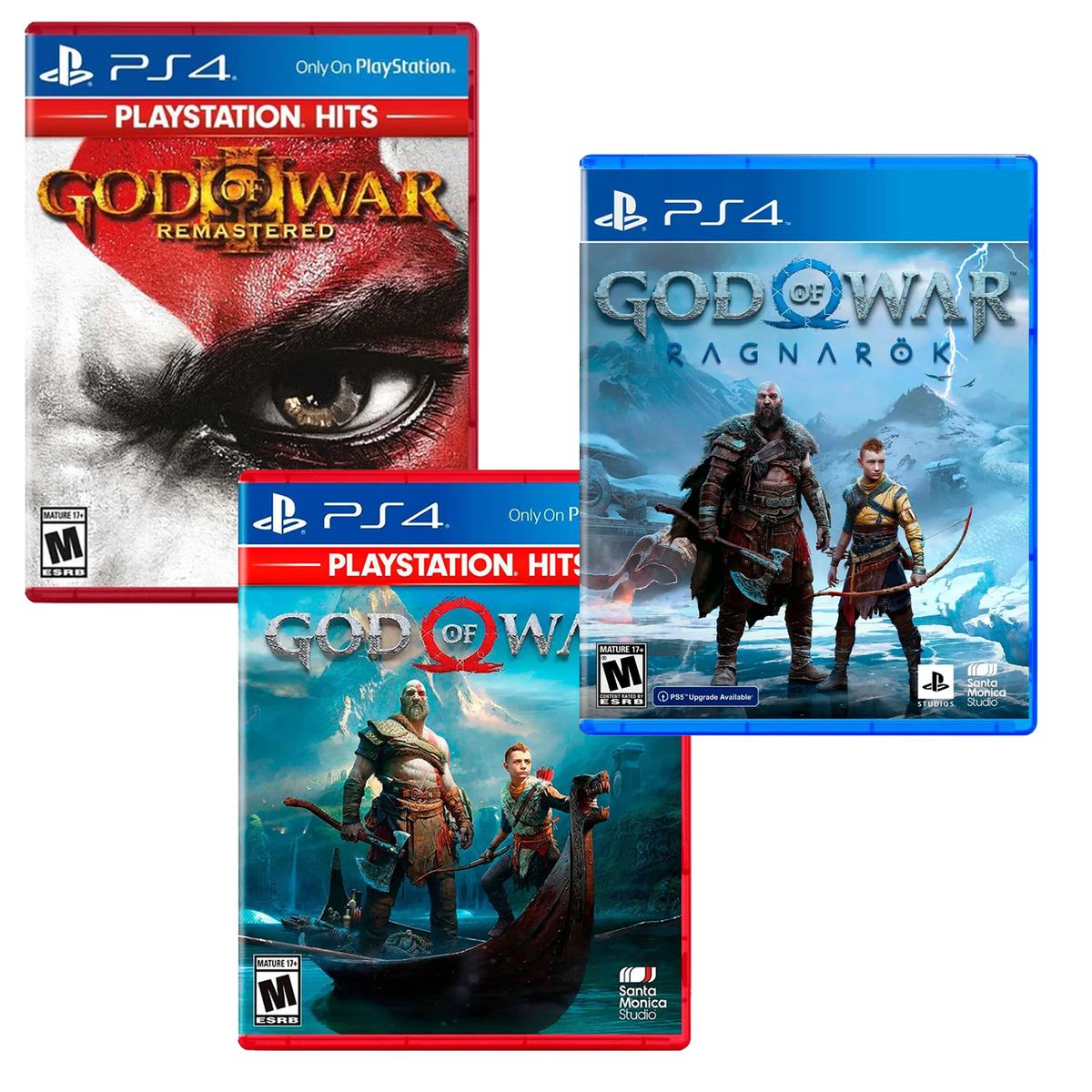 PLAYSTATION - God of War 3, 4 y Ragnarok Triple Pack Playstation 4