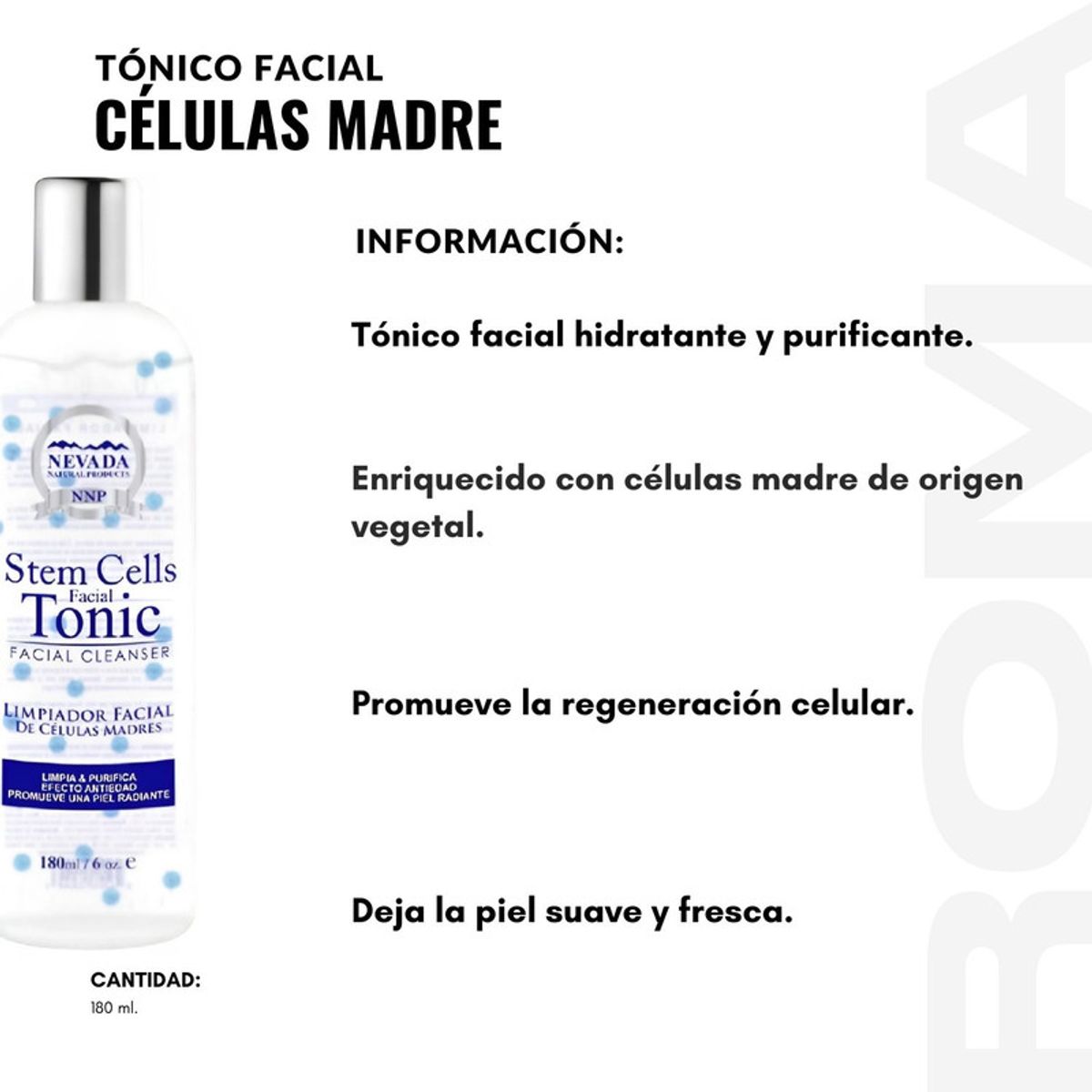 NEVADA NATURAL PRODUCTS - TÓNICO FACIAL CÉLULAS MADRE 180ML NEVADA