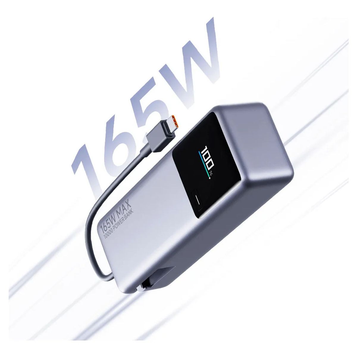 XIAOMI - Power Bank Xiaomi 10000 Mah 165W Cable Integrado para Celular y Tablet