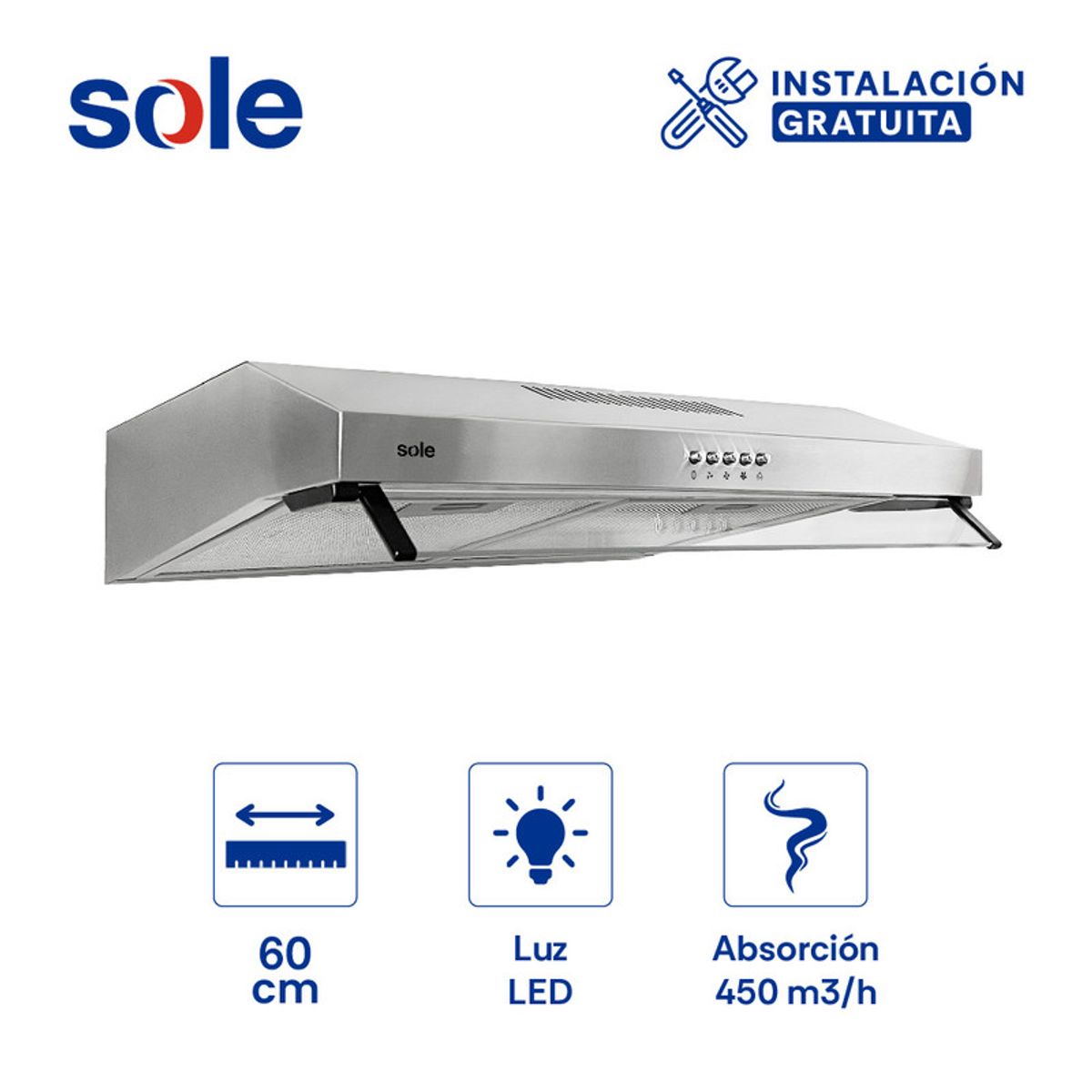 SOLE - Campana Extractora Sole Roma 60 Cm