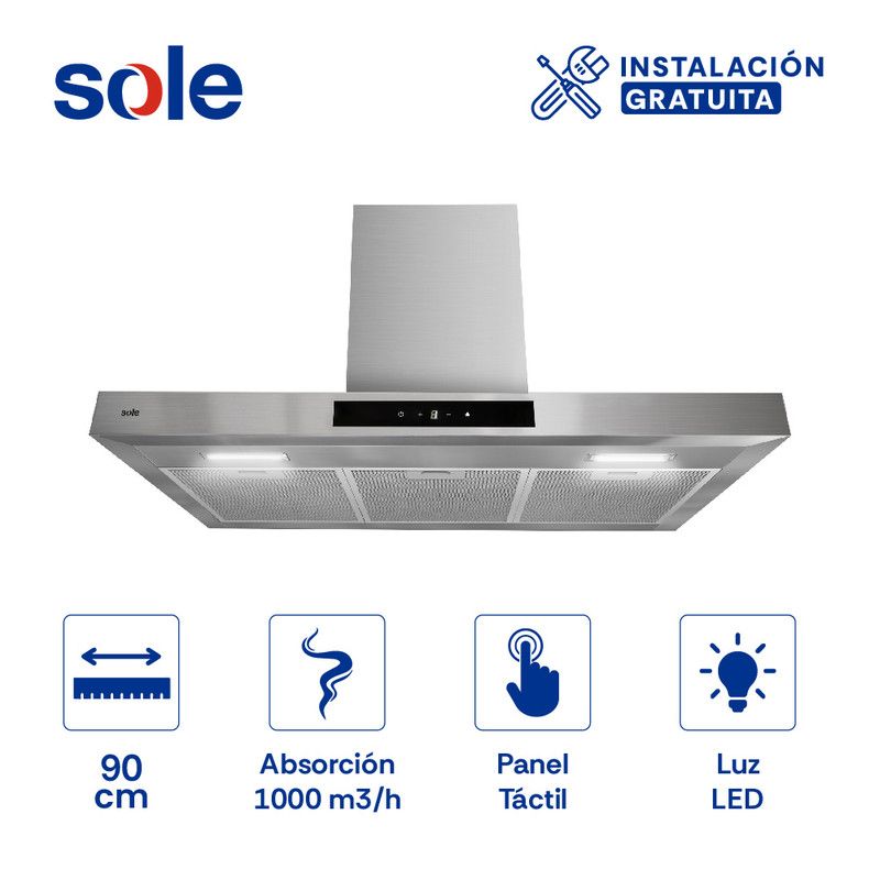 SOLE - Campana Extractora Decorativa Onyx-T Sole 90Cm