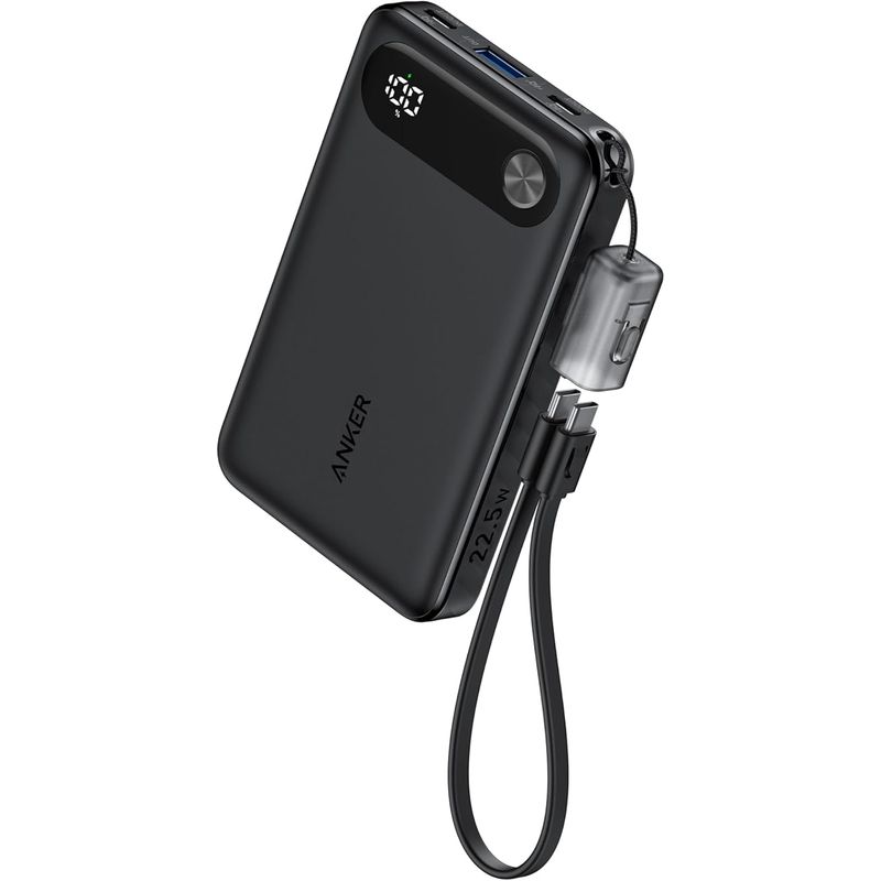 ANKER - Power Bank Anker 10,000 mAh Con Cable 22,5 W Para iPhone iPad Airpods