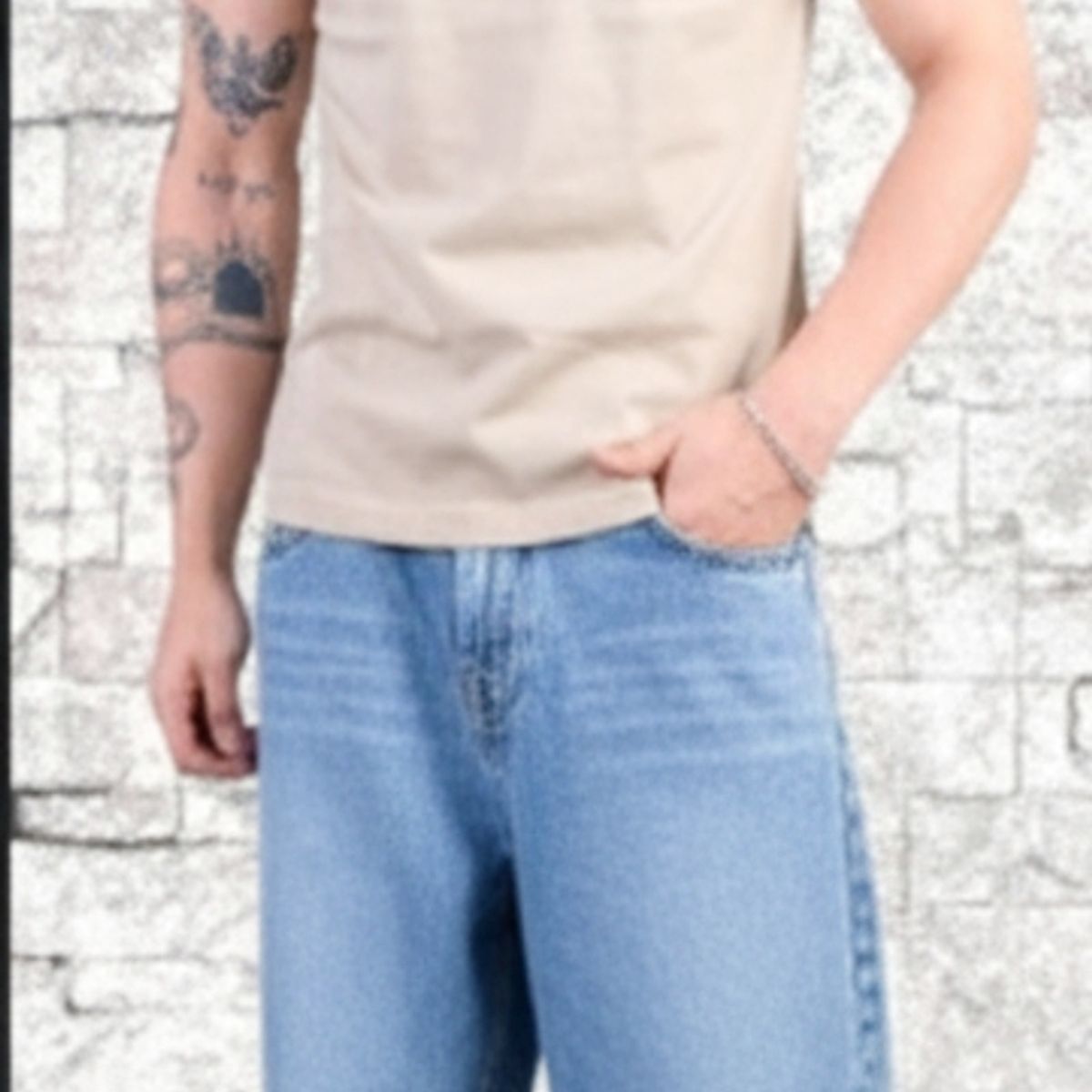 GENERICO - PANTALON JEAN BAGGY FOCALIZADO PARA HOMBRE