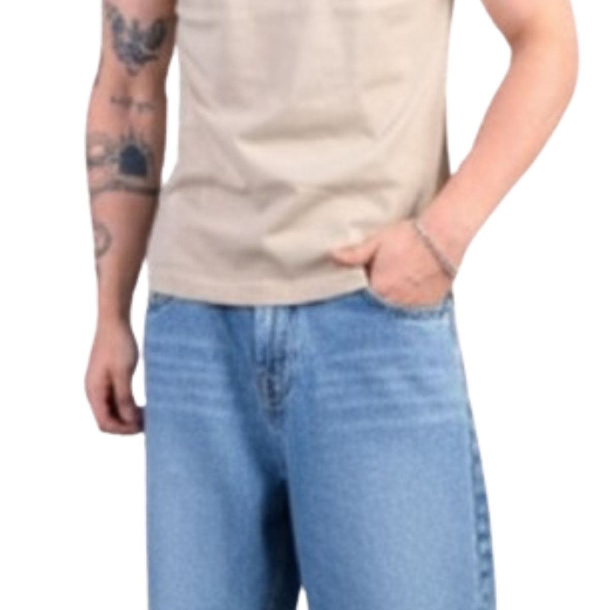 GENERICO - PANTALON JEAN BAGGY FOCALIZADO PARA HOMBRE